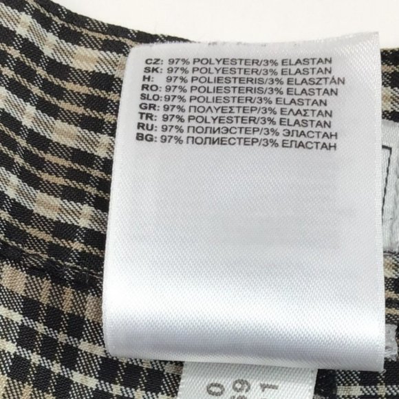 Adidas Shorts mens Golf 38 plaid black tan stretch 11 inch P16169 MCL ac… - Picture 8 of 10